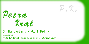 petra kral business card